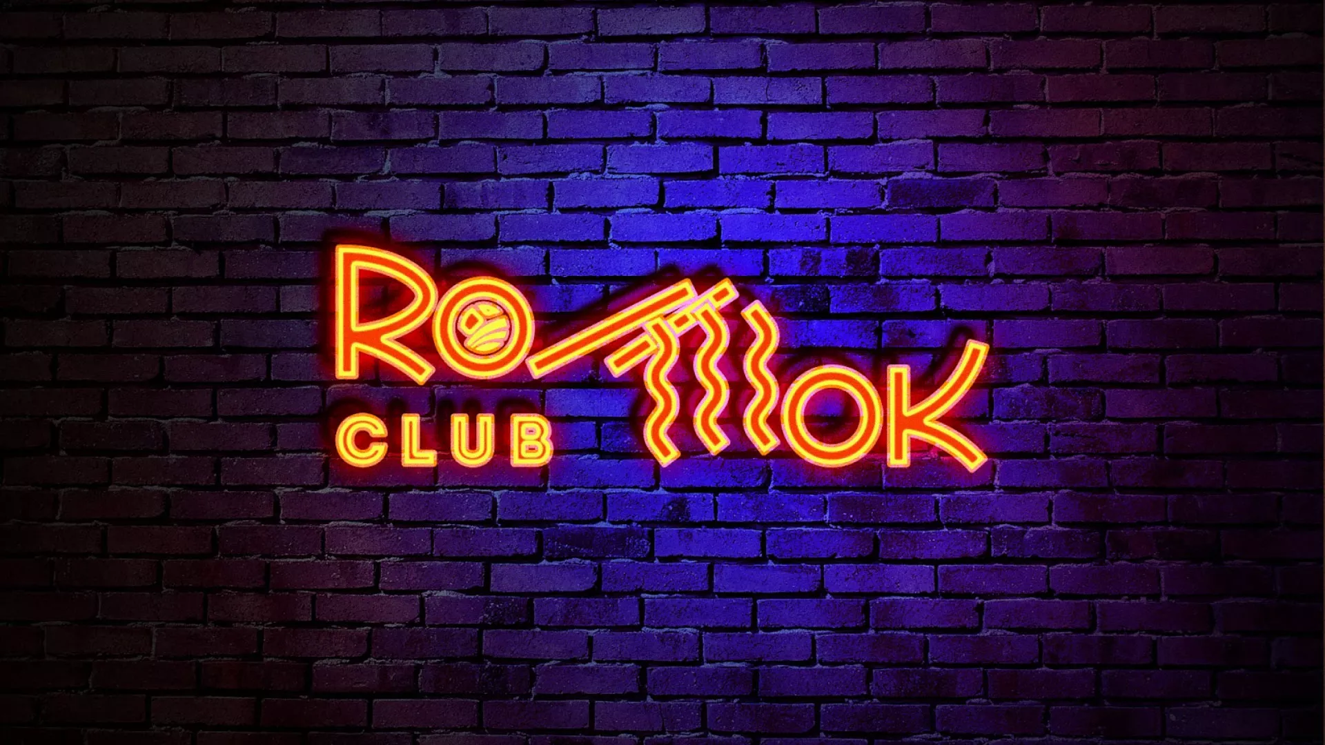 Разработка светящейся интерьерной вывески суши-бара «Roll Wok Club» в Нестерове